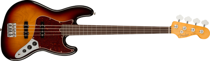 American Professional II Jazz Bass® Fretless - 3-Color Sunburst / Rosewood / Alder