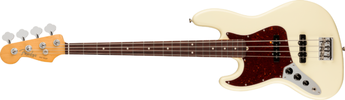 American Professional II Jazz Bass® Left-Hand - Olympic White / Rosewood / Alder