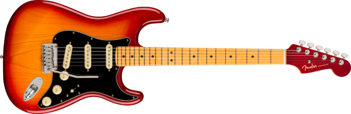 American Ultra Luxe Stratocaster® - Plasma Red Burst / Maple / Ash