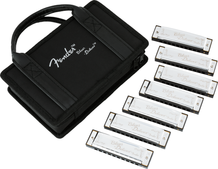 Blues Deluxe Harmonicas - 7 Pack with Case