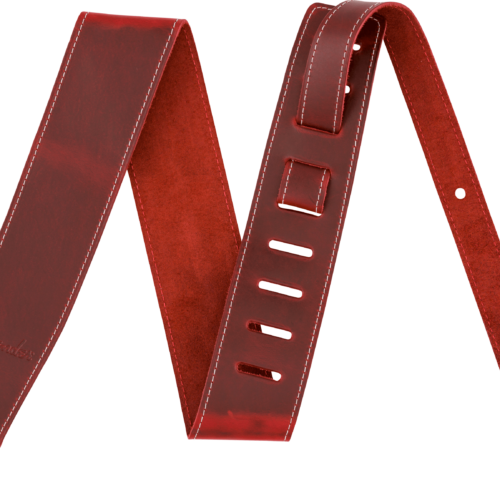 Broken-In Leather Straps - Red / 2.5" (63.5 mm)