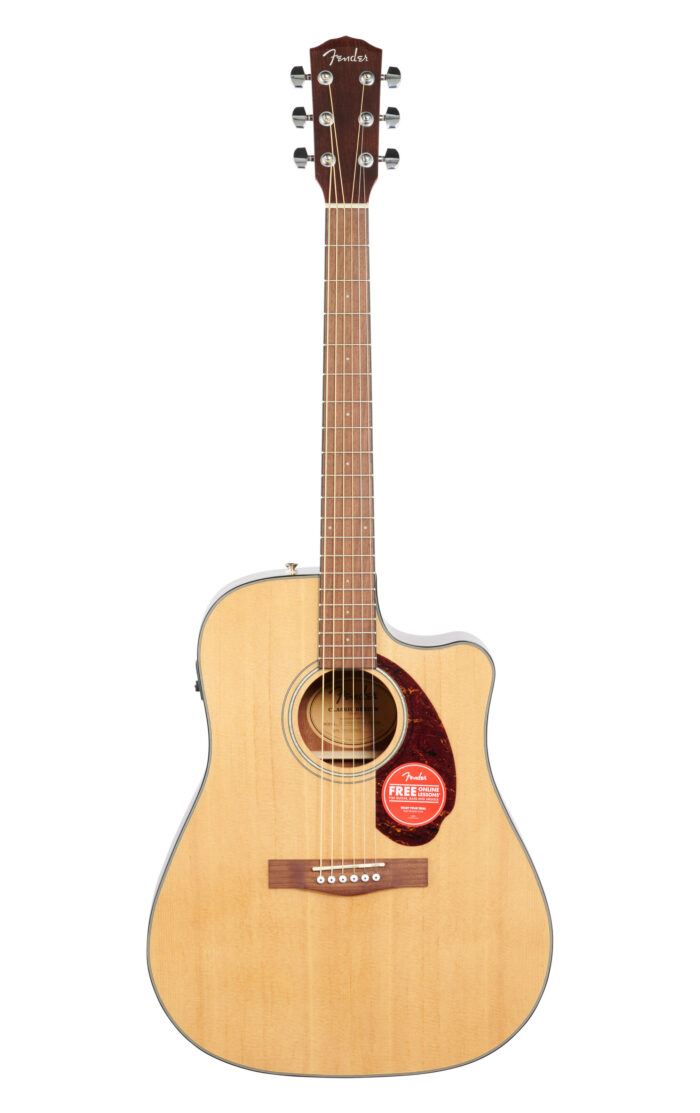 Fender CD140SCE Dread A/E Walnut Neck Natural W/C