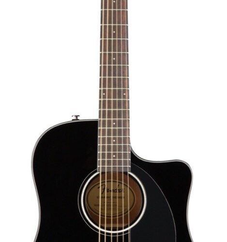 Fender CD60SCE Solid Top Dread A/E Walnut Black