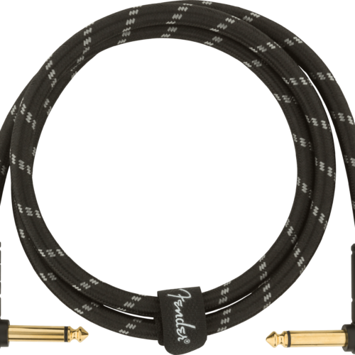 Deluxe Series Tweed Instrument Cables - Black Tweed / 3 ft (Ang/Ang) / Straight/Angle