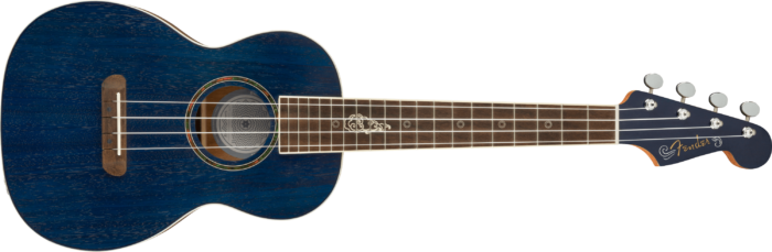 Dhani Harrison Ukulele - Sapphire Blue Transparent / Walnut / Ovangkol
