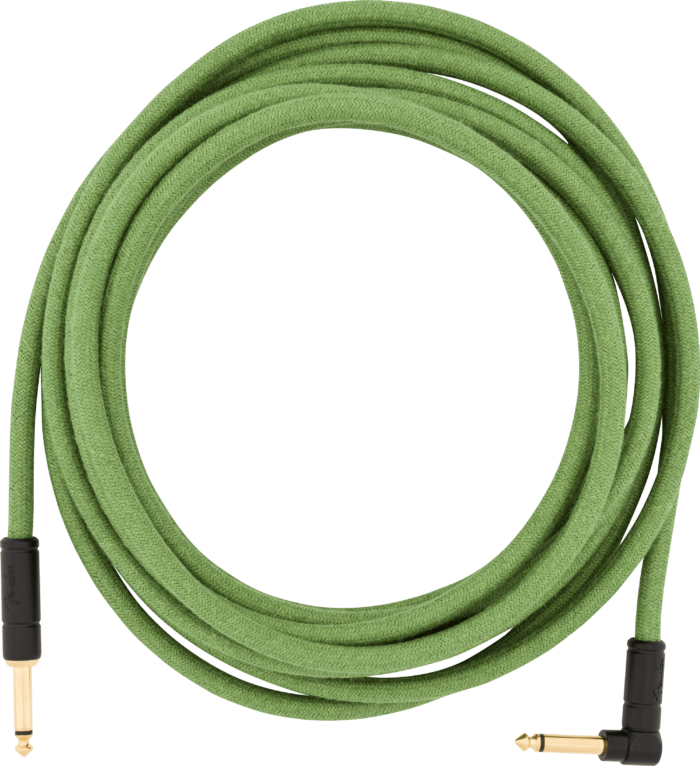 Festival Hemp Instrument Cables - Green / 18.6 ft (Str/Ang) / Straight/Angle