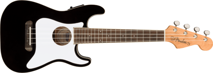 Fullerton Strat® Uke - Black / Walnut / Mahogany