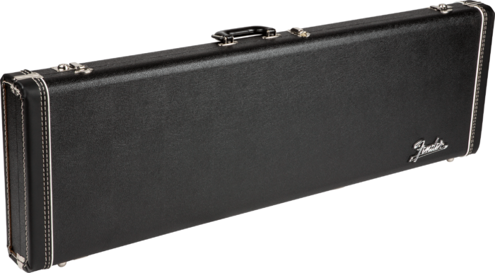 G&G Deluxe Hardshell Cases - Precision Bass® - Black with Orange Plush Interior / Orange Plush