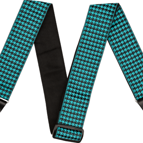 Houndstooth Jacquard Straps - Teal / 2" (50.8 mm)