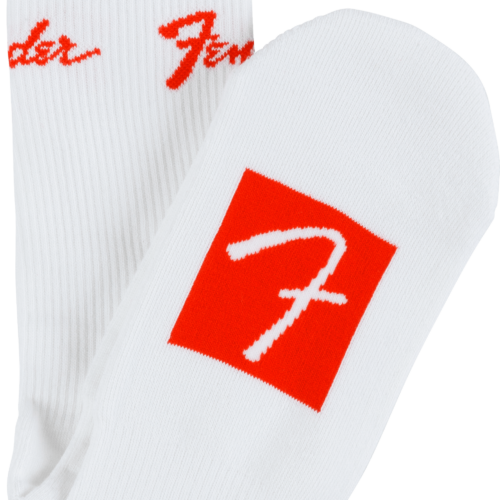 Fender® Logo Stompsocks - White / L