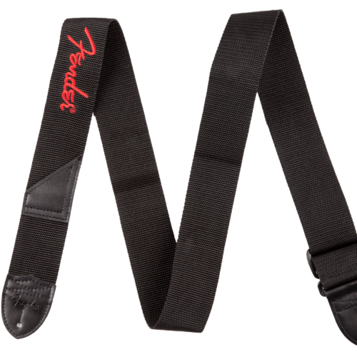 Logo Straps - Black with Red Logo / 2" (50.8 mm)