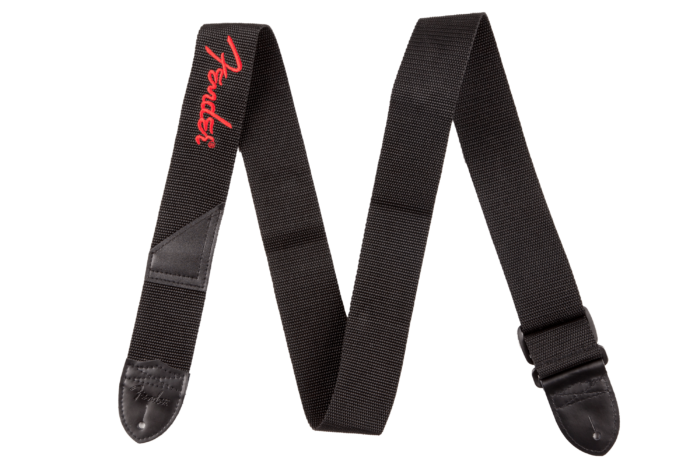 Logo Straps - Black with Red Logo / 2" (50.8 mm)