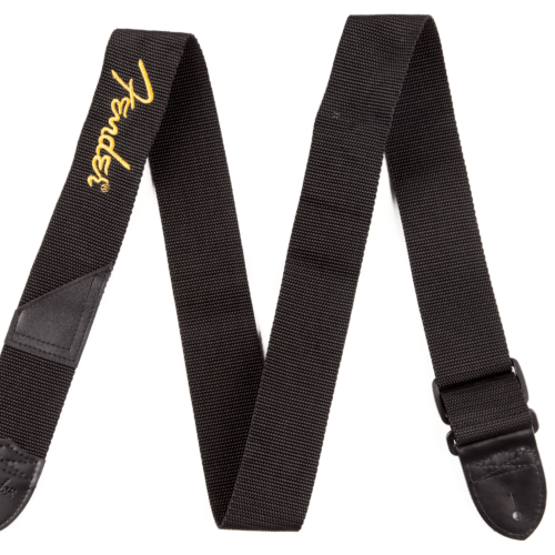 Logo Straps - Black with Yellow Logo / 2" (50.8 mm)