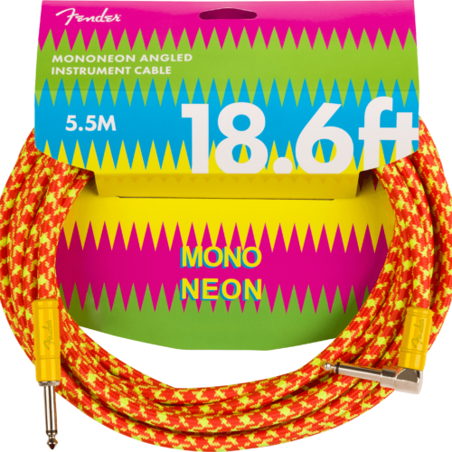 MonoNeon Instrument Cables - Orange / 18.6 ft (Str/Ang) / Straight/Angle