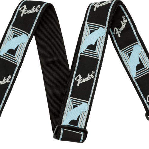 Monogrammed Straps - Black/Light Grey/Blue / 2" (50.8 mm)