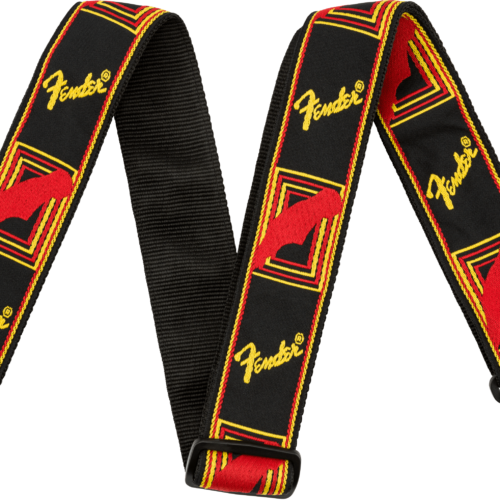 Monogrammed Straps - Black/Yellow/Red / 2" (50.8 mm)