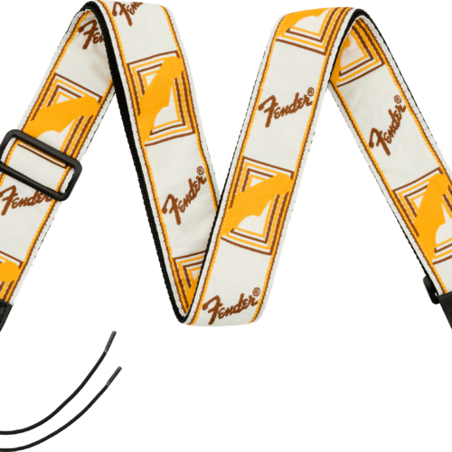 Monogrammed Straps - White/Brown/Yellow / 2" (50.8 mm)