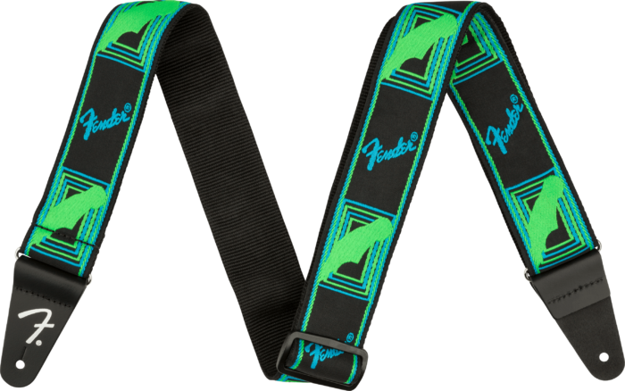 Neon Monogrammed Strap - Blue and Green / 2" (50.8 mm)