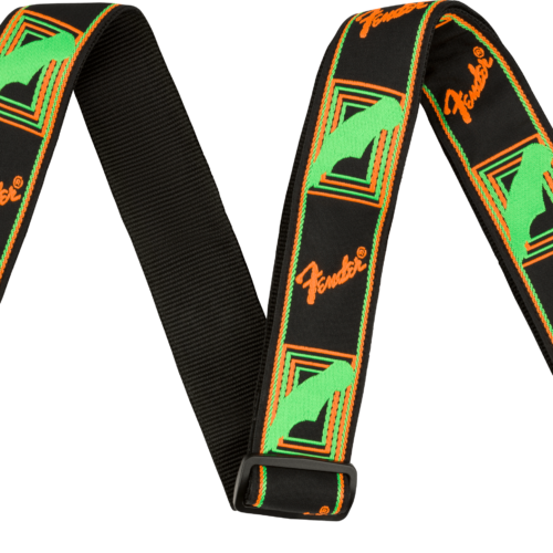 Neon Monogrammed Strap - Green and Orange / 2" (50.8 mm)