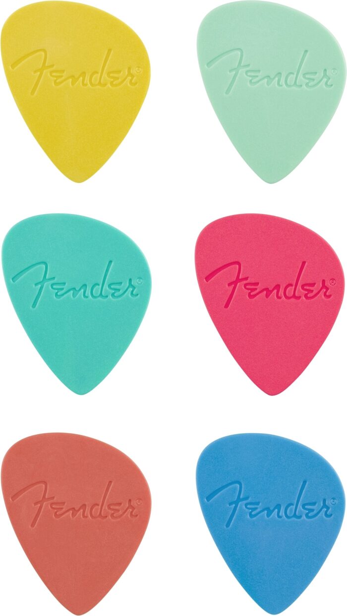 Fender Offset Picks Multi-Color 6 Pack Med 88mm