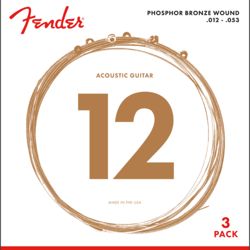 Phosphor Bronze Acoustic Guitar Strings (3-Pack) - .012-.053