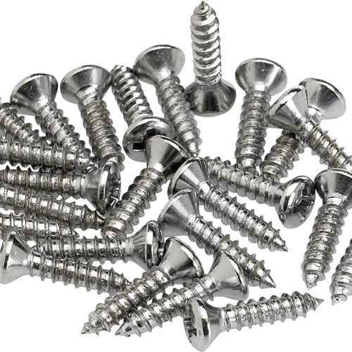 Pickguard - Control Plate Mounting Screws (24) - Chrome