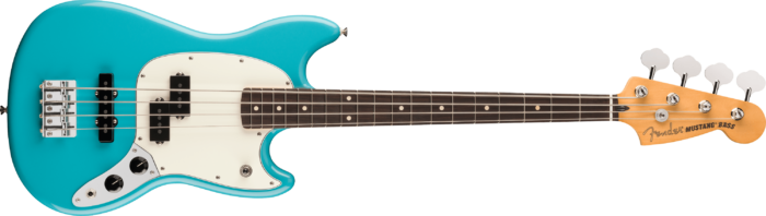 Player II Mustang® Bass PJ - Aquatone Blue / Slab Rosewood / Alder