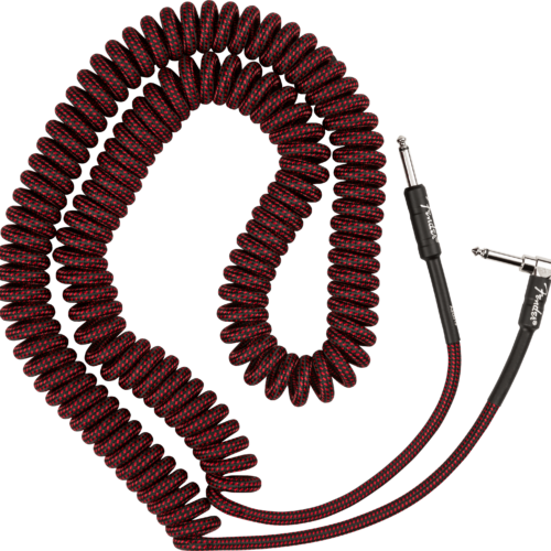 Professional Series Tweed Coil Cables - Red / 30 ft (Str/Ang) / Straight/Angle