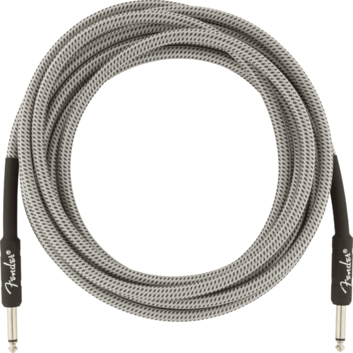 Professional Series Tweed Instrument Cables - White Tweed / 15 ft (Str/Str) / Straight/Straight
