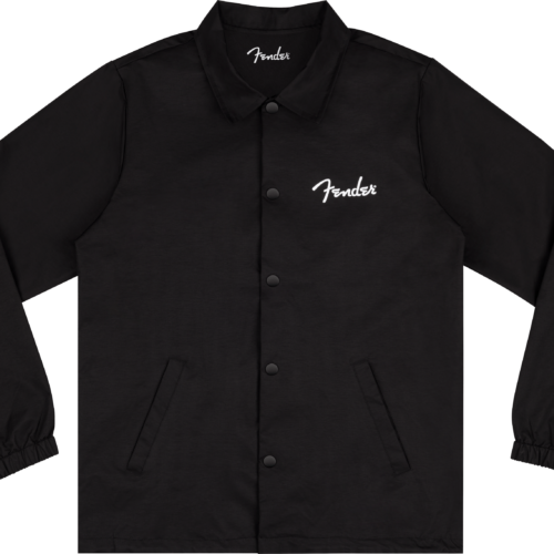Fender® Spaghetti Logo Coaches Jacket - Black / XXL