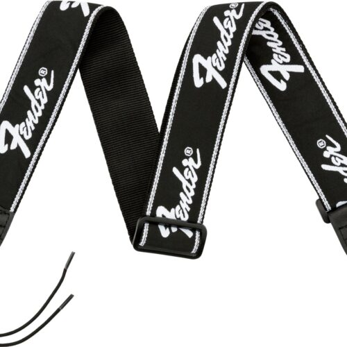 Fender Strap Running Logo Black and White