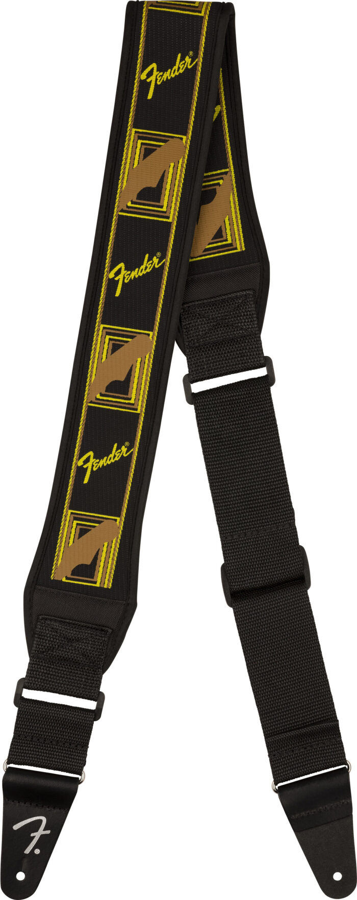 Fender Swell Neoprene Strap 2.5inch Blk/Yell/Brwn