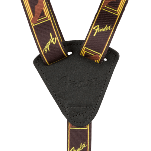 Ukulele Strap - Black/Yellow/Brown / 1 IN (2.54 cm)