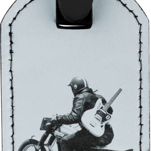 Fender® Vintage Ad Luggage Tags - Motorcycle Graphic