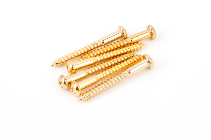 Vintage-Style Strat® Bridge Mounting Screws - Gold