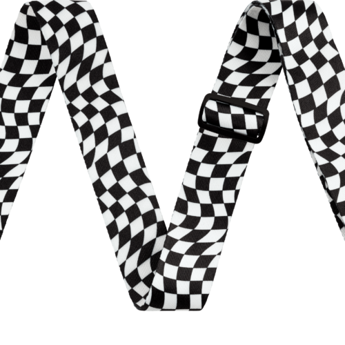 Wavy Checkerboard Polyester Strap - Checkerboard / 2" (50.8 mm)
