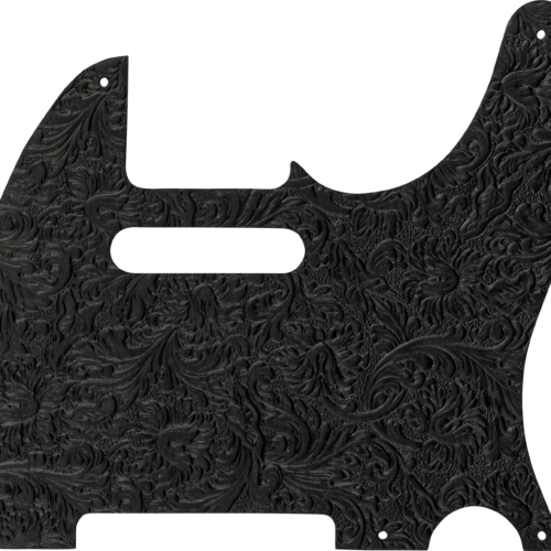 Waylon Jennings Telecaster Pickguard - Black / 1-Ply