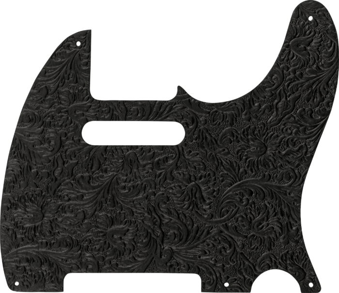 Waylon Jennings Telecaster Pickguard - Black / 1-Ply