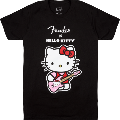 Fender® x Hello Kitty® Black Front Logo Tee - Black / M