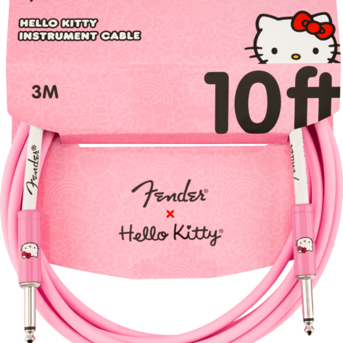 Fender® x Hello Kitty® Pink Original Cable - Pink / 10 ft (Str/Str) / Straight/Straight