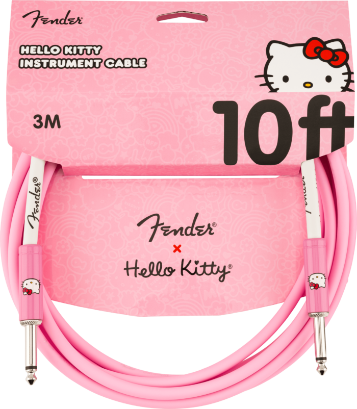 Fender® x Hello Kitty® Pink Original Cable - Pink / 10 ft (Str/Str) / Straight/Straight