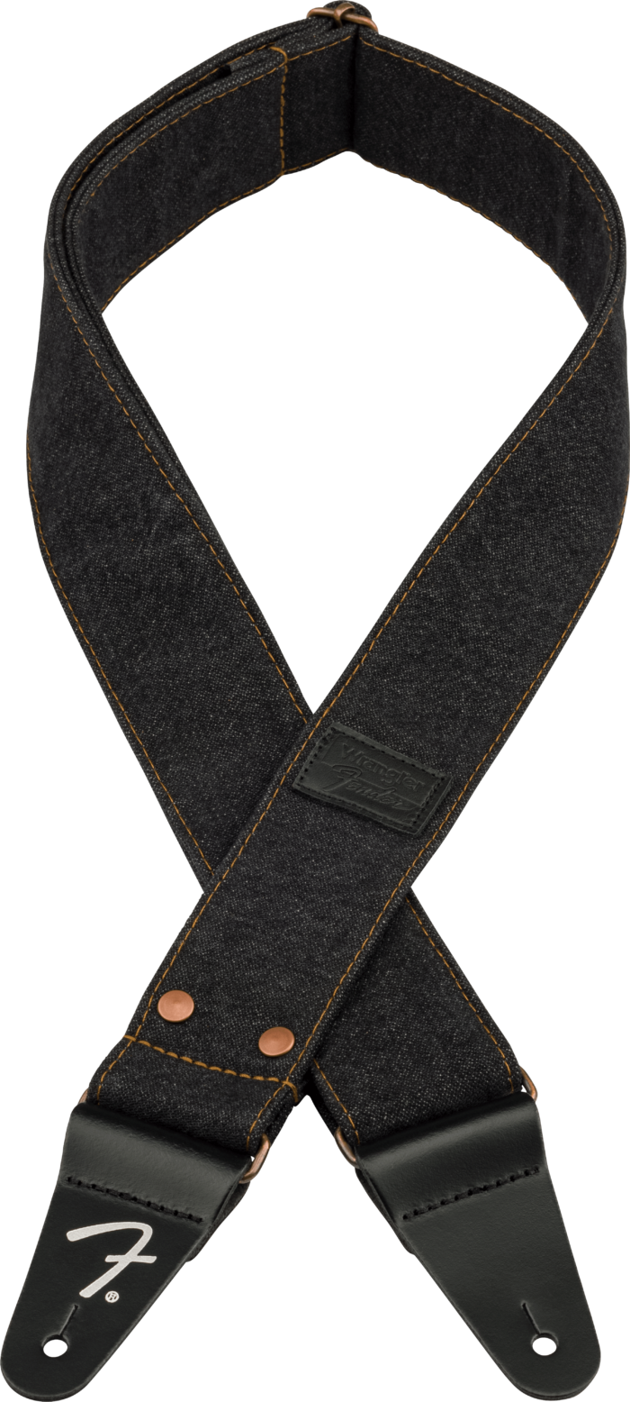 Fender® x Wrangler® Denim Straps - Black / 2" (50.8 mm)