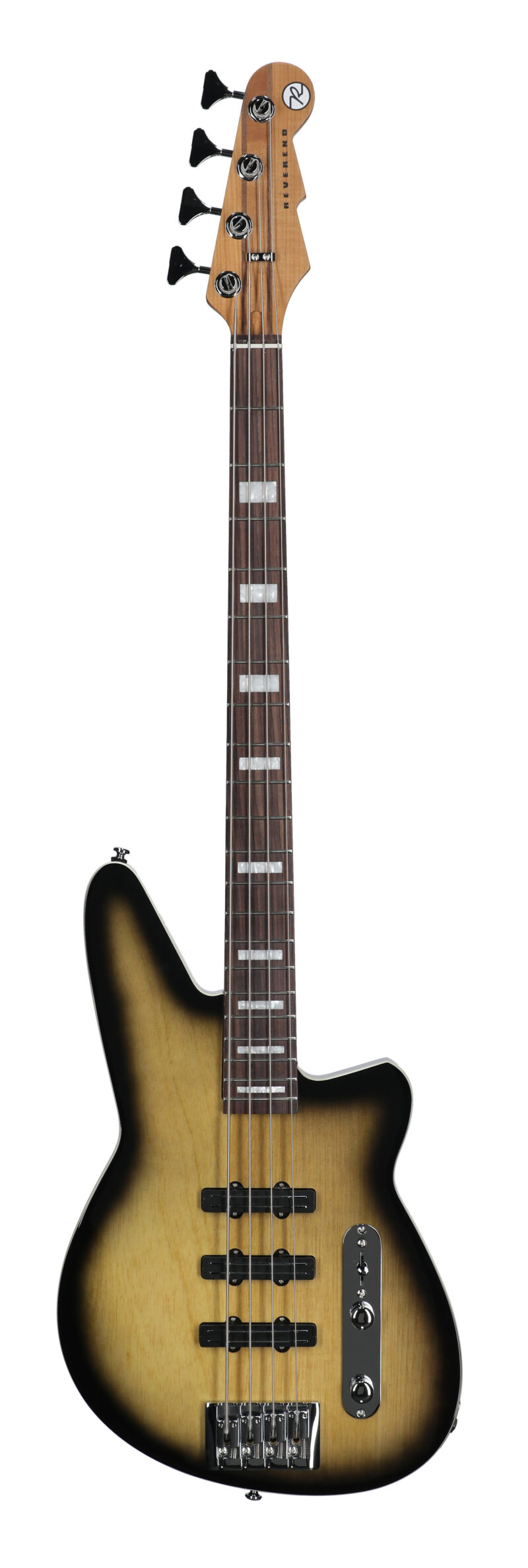 Reverend Triad 4 Bass Guitar Korina Burst