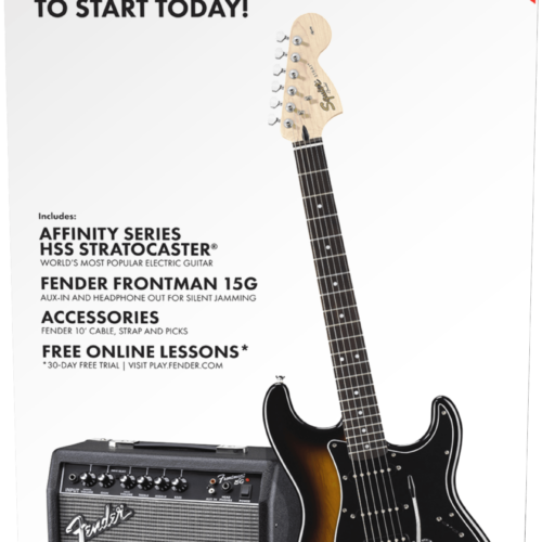 Affinity Series® Stratocaster® HSS Pack - Brown Sunburst / Rosewood
