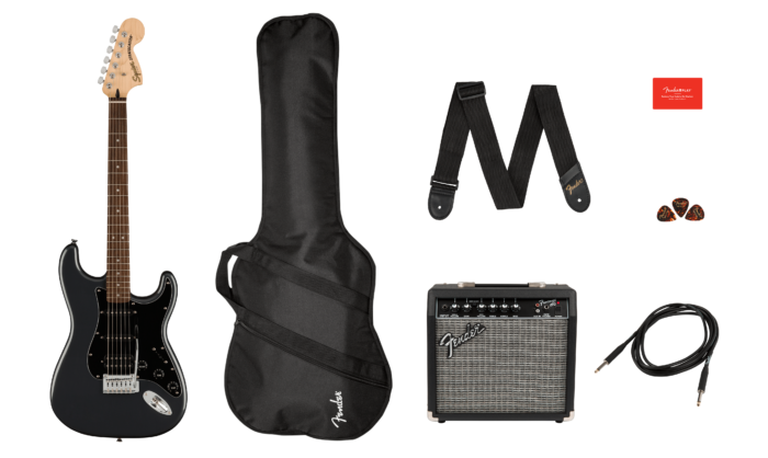 Affinity Series® Stratocaster® HSS Pack - Charcoal Frost Metallic / Indian Laurel