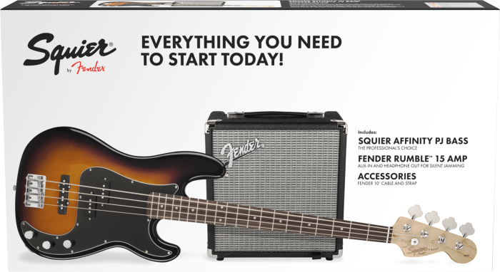 Affinity Series® Precision Bass® PJ Pack - Brown Sunburst / Laurel