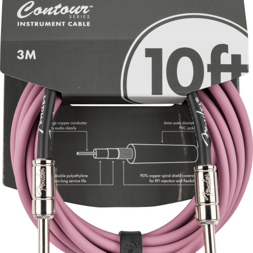 Contour™ Series Instrument Cables - Burgundy Mist / 10 ft (Str/Str) / Straight/Straight
