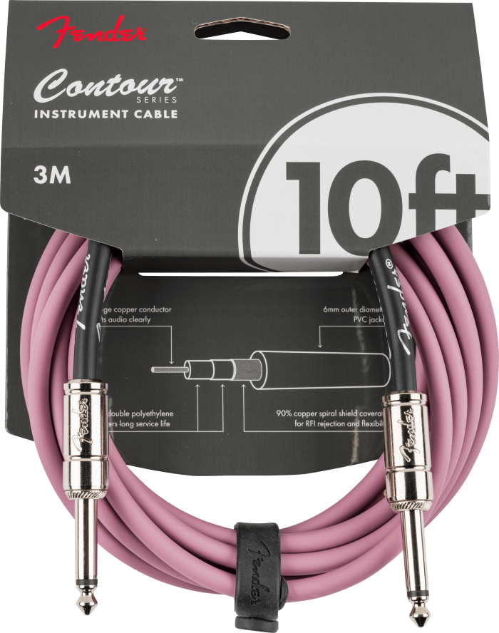 Contour™ Series Instrument Cables - Burgundy Mist / 10 ft (Str/Str) / Straight/Straight