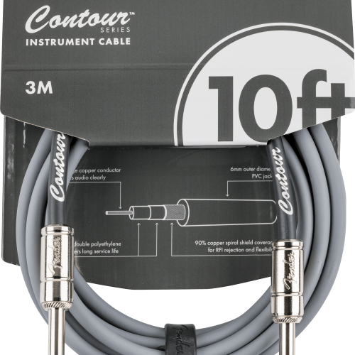 Contour™ Series Instrument Cables - Inca Silver / 10 ft (Str/Str) / Straight/Straight