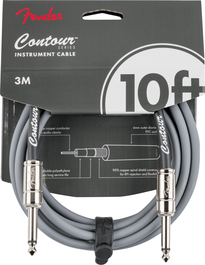 Contour™ Series Instrument Cables - Inca Silver / 10 ft (Str/Str) / Straight/Straight